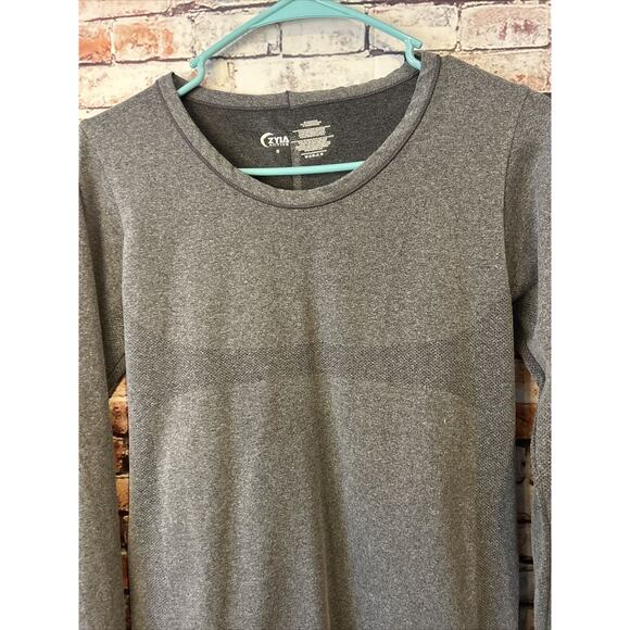 Zyia Active Gray Long Sleeve Fitted Shirt Top Women’s Size Small - Picture 2 of 6